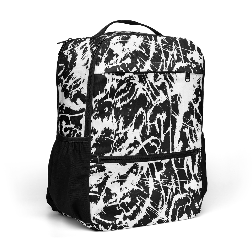 Monochrome Wild on Utility Backpack — Right Front