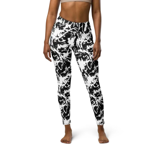 Monochrome Wild on a Yoga Leggings