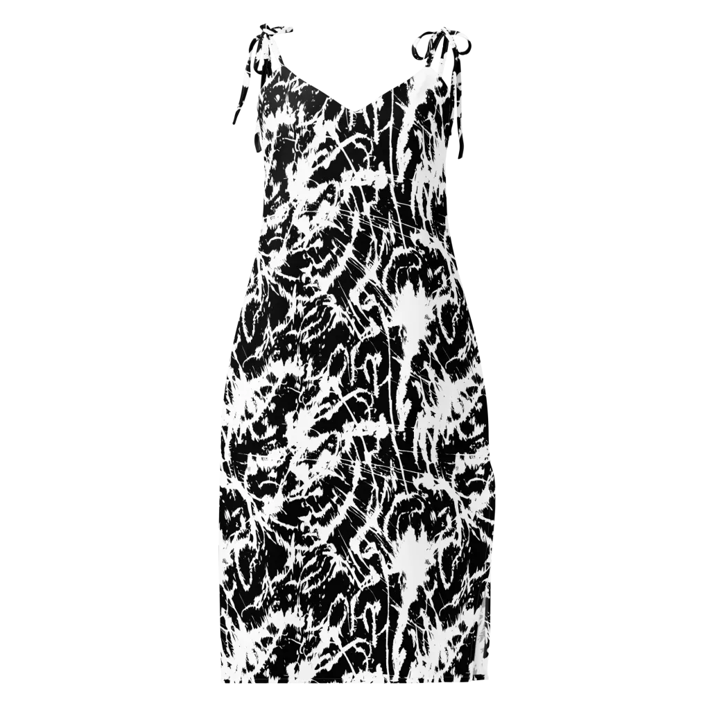 Monochrome Wild on Slip Dress — Front