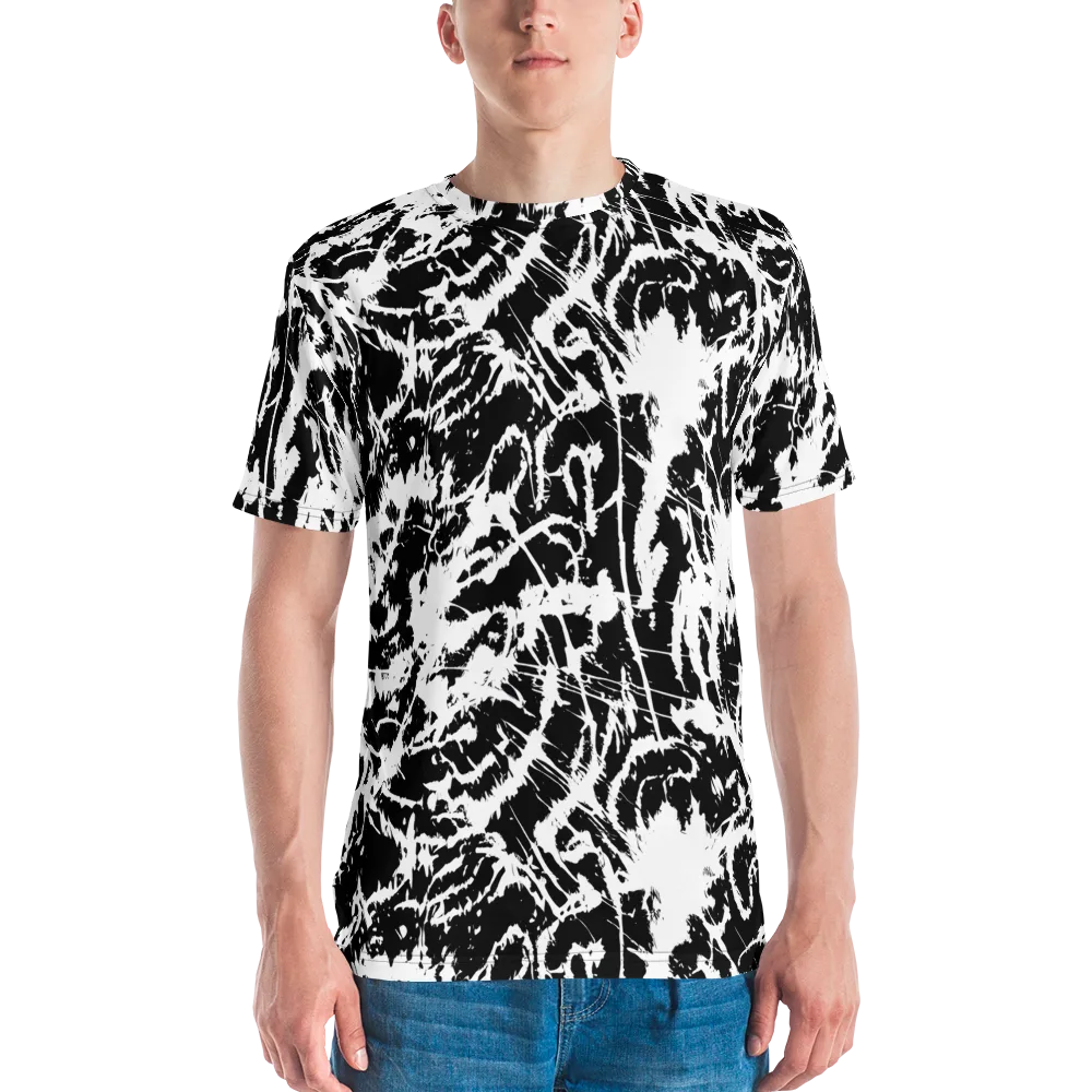 Monochrome Wild on Men's Crew Neck T-Shirt — Front