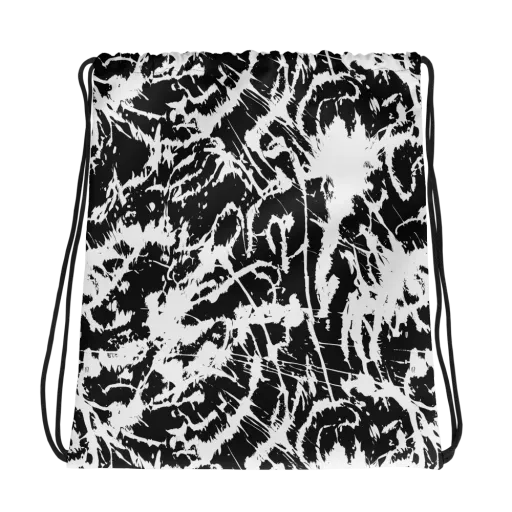 Monochrome Wild on a Drawstring Bag