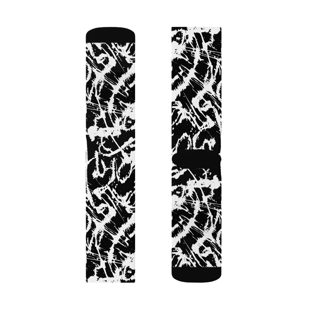 Monochrome Wild on Socks — Right Sock