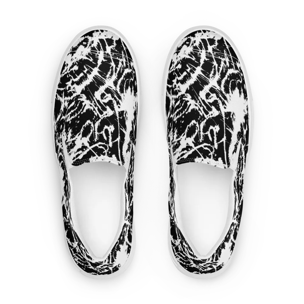 Monochrome Wild on Women's Slip-On Canvas Shoes — Front