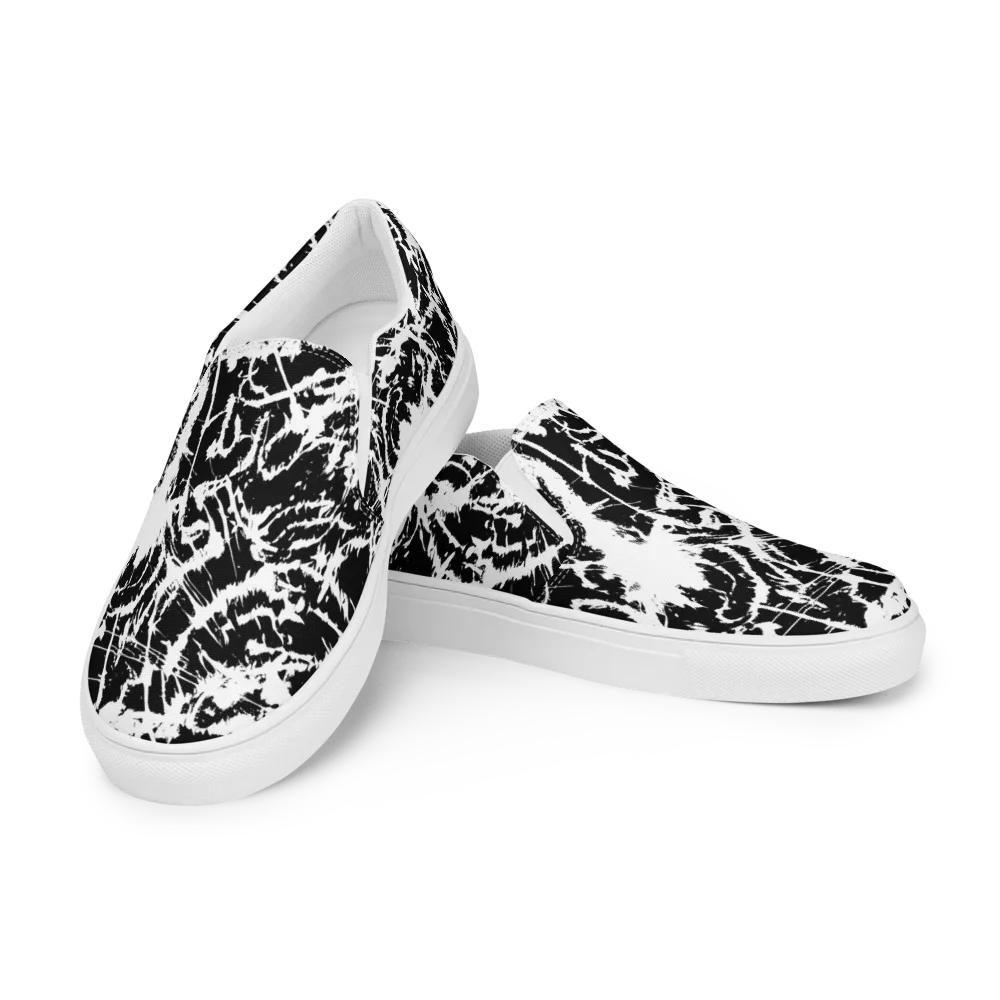 Monochrome Wild on Women's Slip-On Canvas Shoes — Left Front