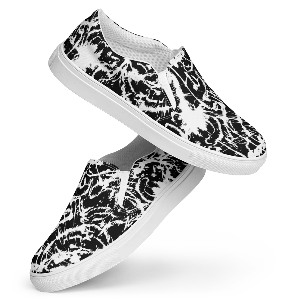 Monochrome Wild on Women's Slip-On Canvas Shoes — Front