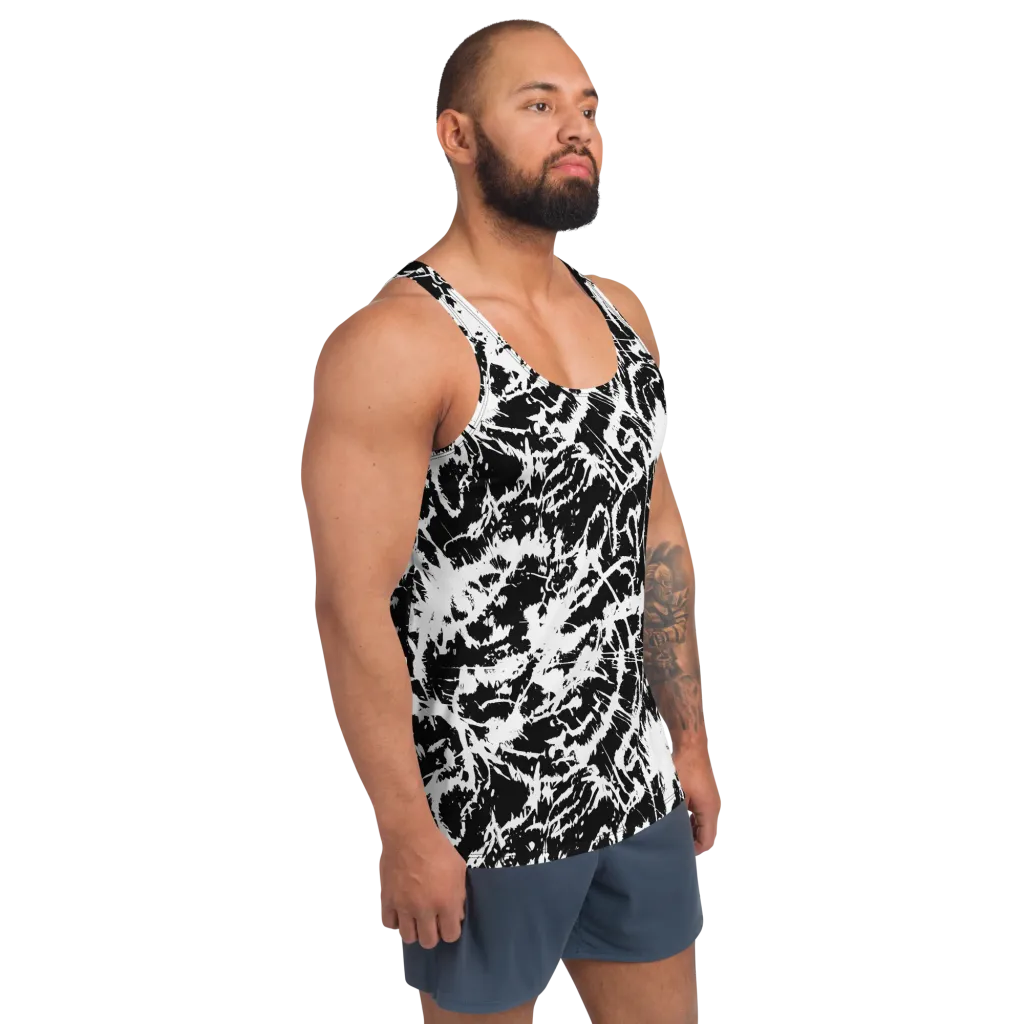 Monochrome Wild on Men's Tank Top — Right Front
