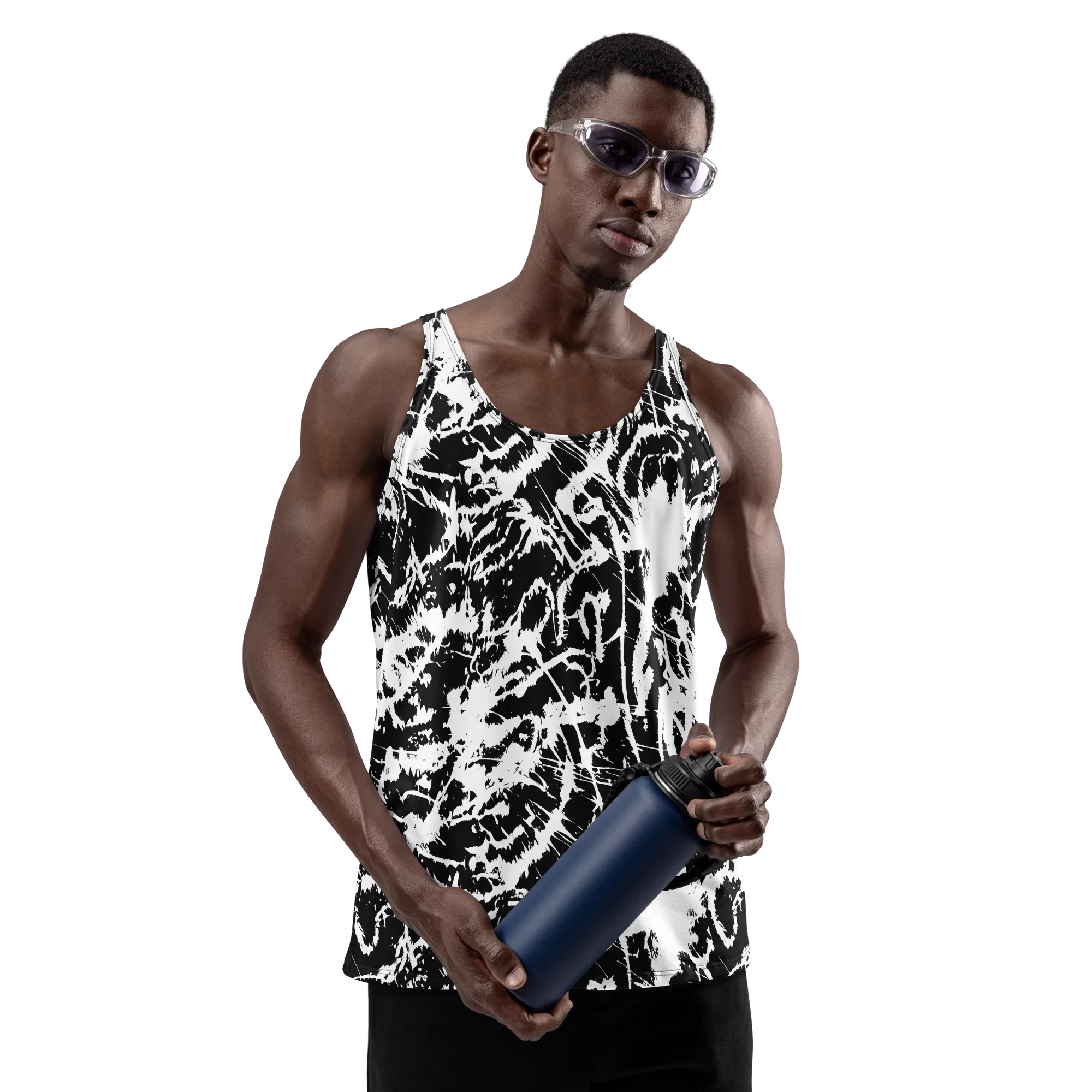Monochrome Wild on Men's Tank Top — Front