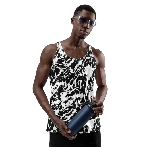 Monochrome Wild on a Men's Tank Top