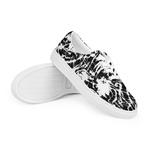 Monochrome Wild on a Men's Lace-Up Canvas Shoes
