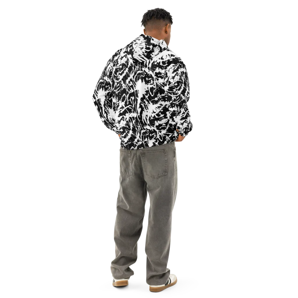 Monochrome Wild on Cotton Hoodie — Back