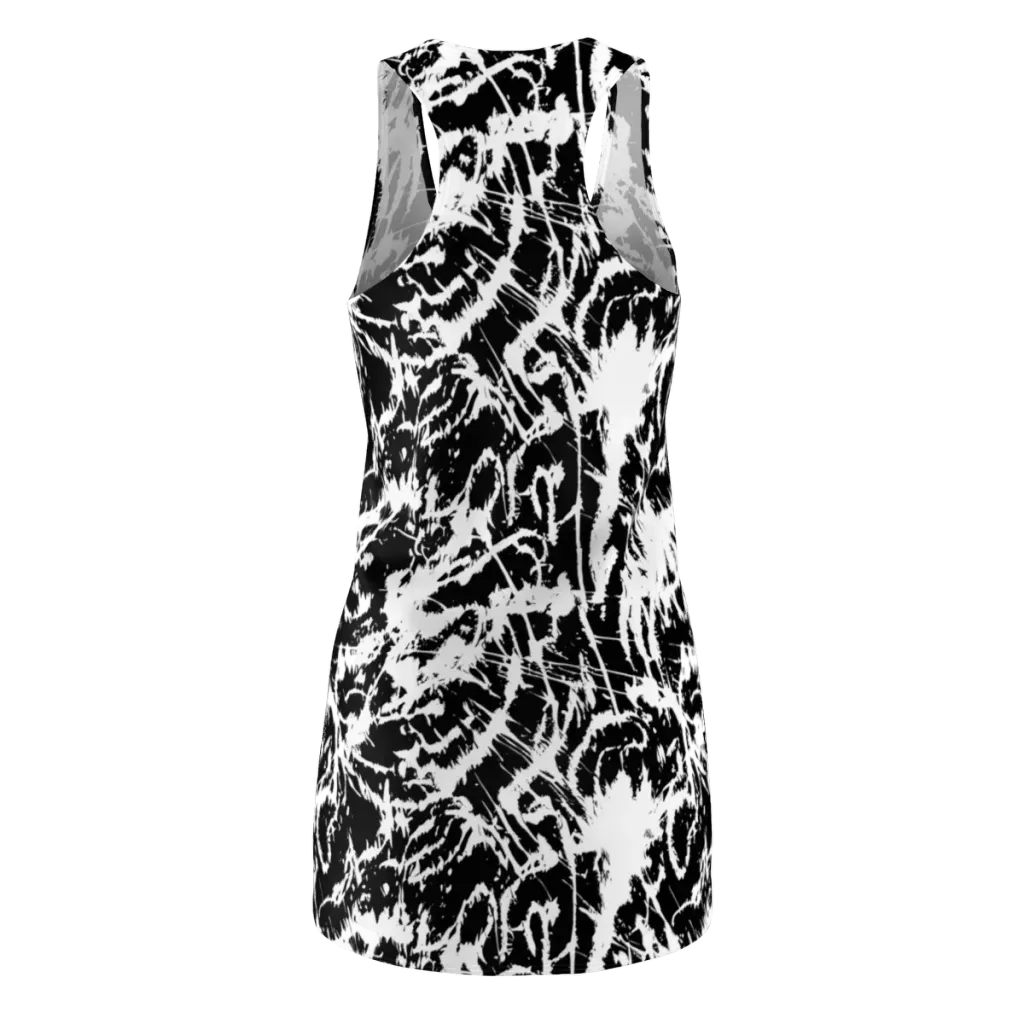 Monochrome Wild on Racerback Dress — Back