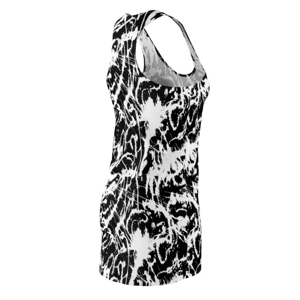 Monochrome Wild on Racerback Dress — Back Side