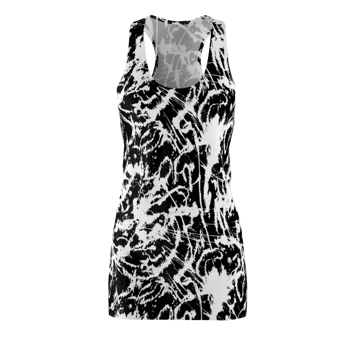 Monochrome Wild on Racerback Dress — Front