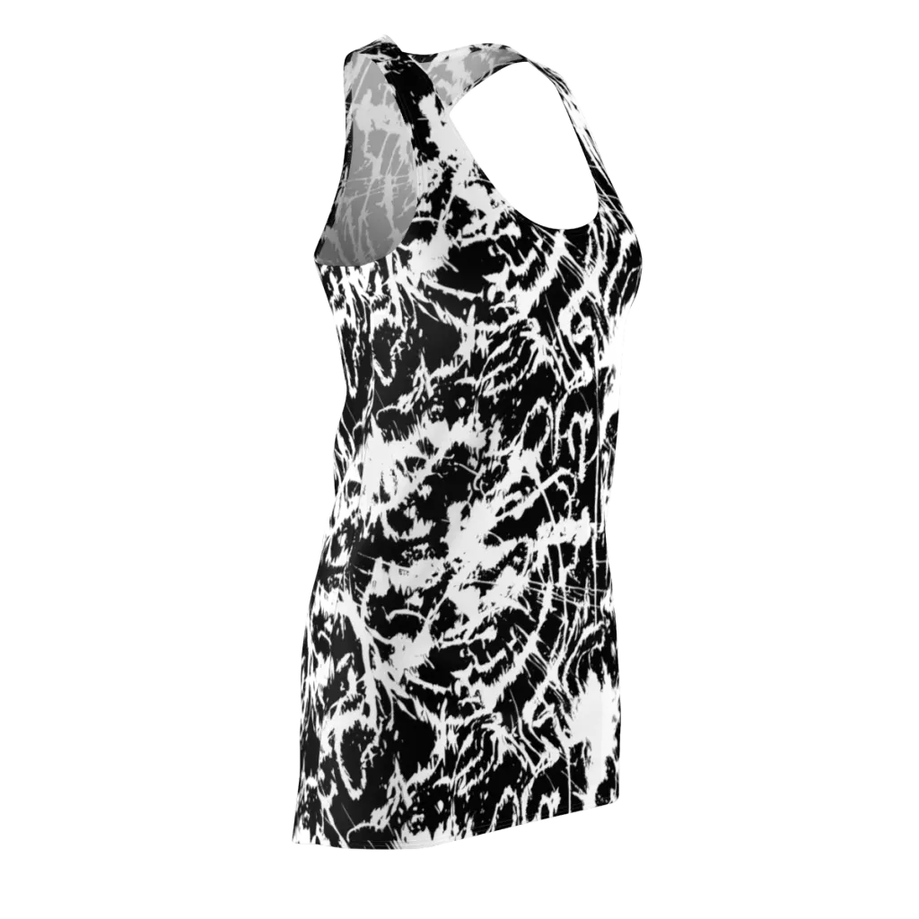 Monochrome Wild on Racerback Dress — Front Side