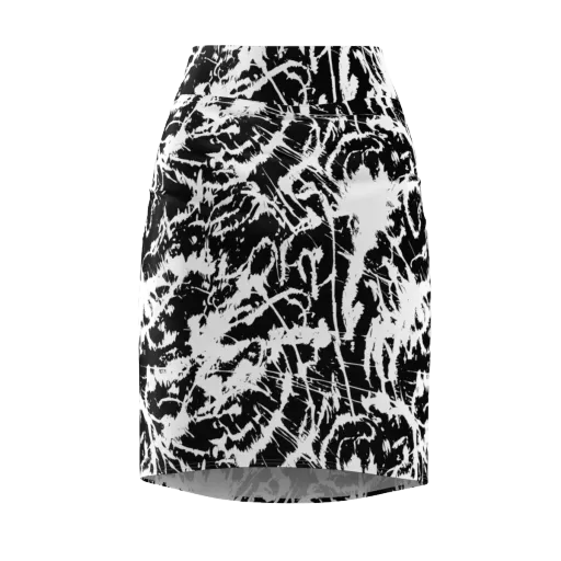 Monochrome Wild on a Pencil Skirt