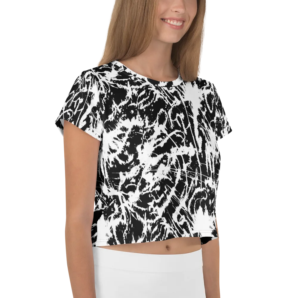 Monochrome Wild on Crop Tee — Right