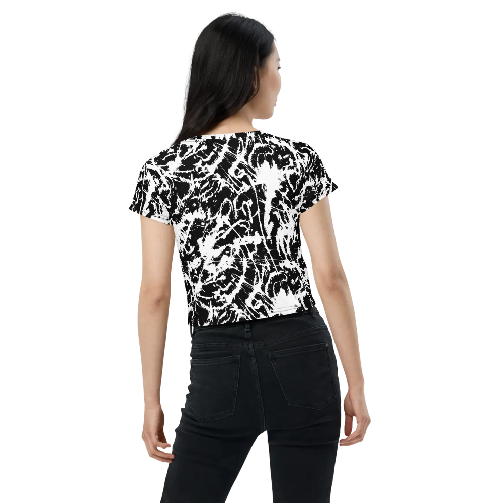 Monochrome Wild on Crop Tee — Back