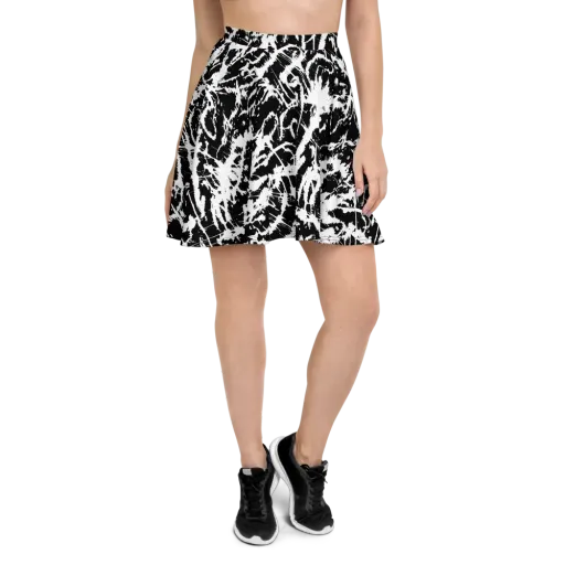 Monochrome Wild on a Skater Skirt