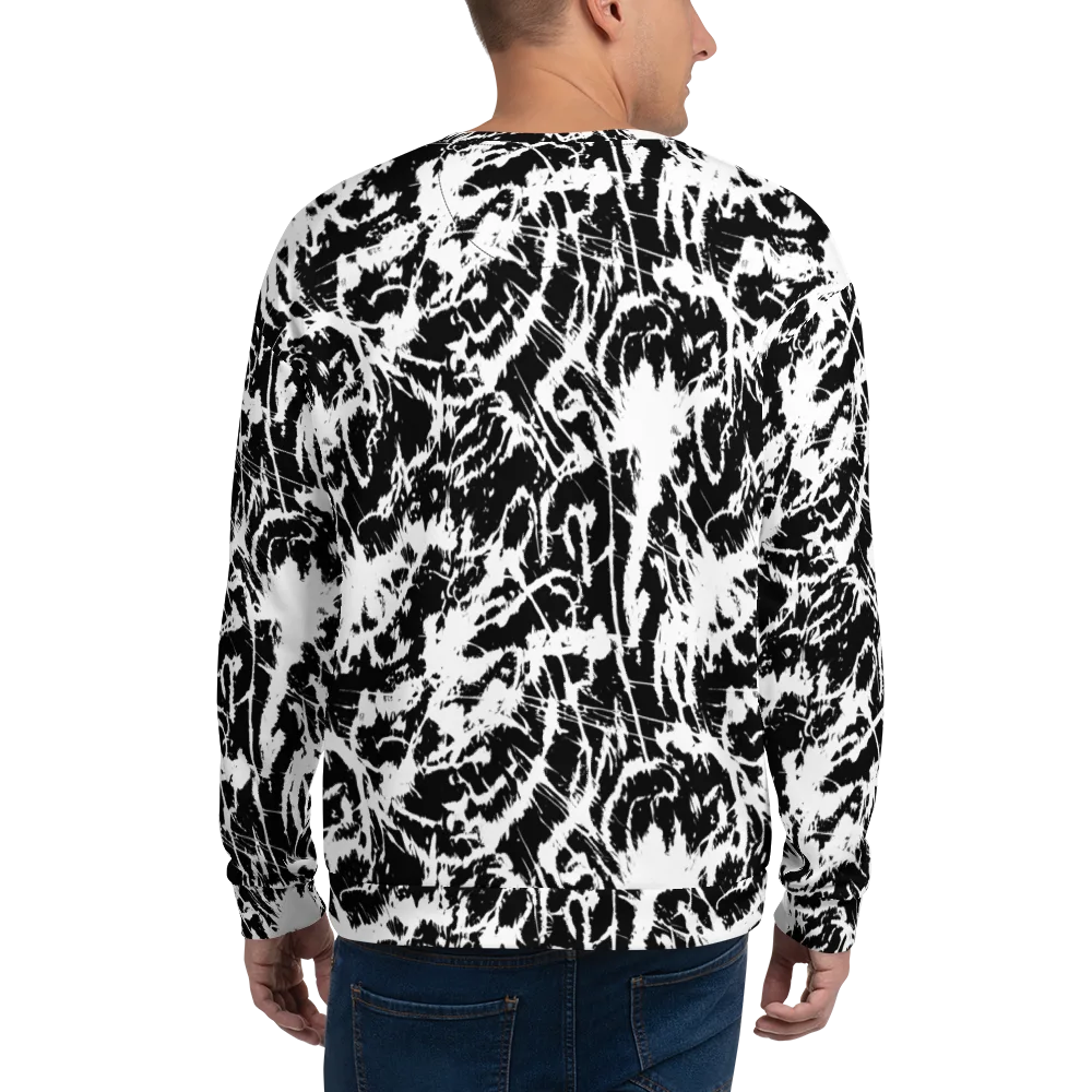 Monochrome Wild on Sweatshirt — Back