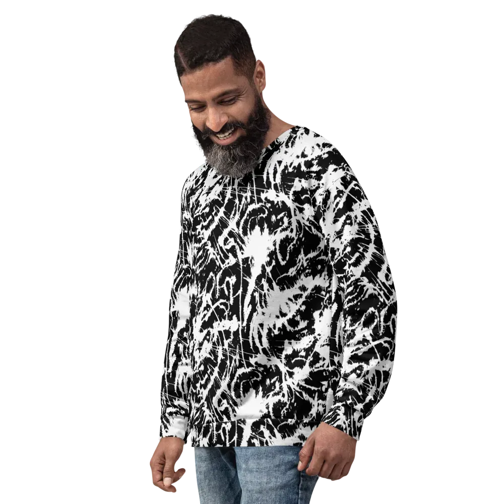 Monochrome Wild on Sweatshirt — Left Front