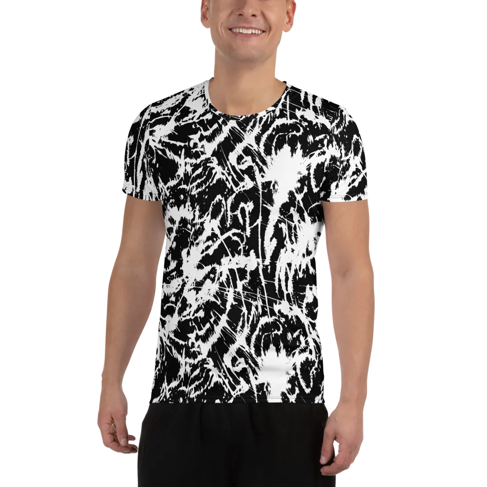 Monochrome Wild on Men's Athletic T-Shirt — Front