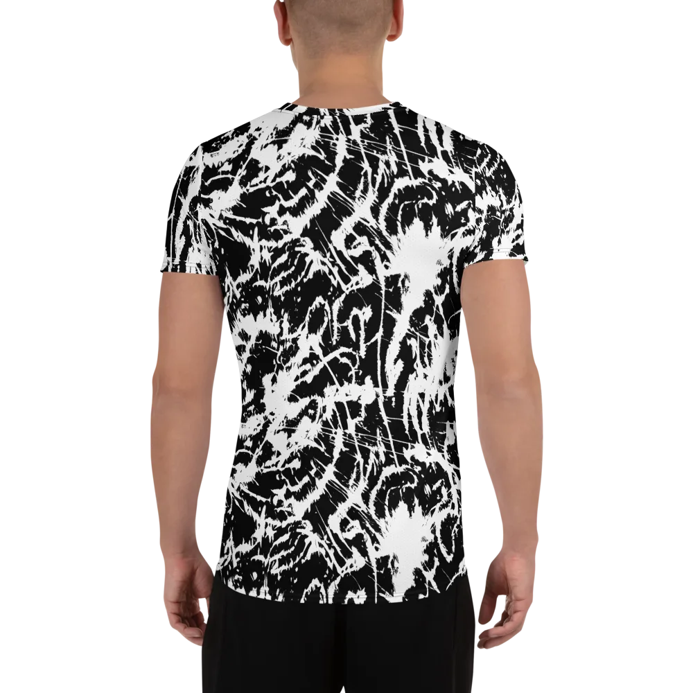 Monochrome Wild on Men's Athletic T-Shirt — Back