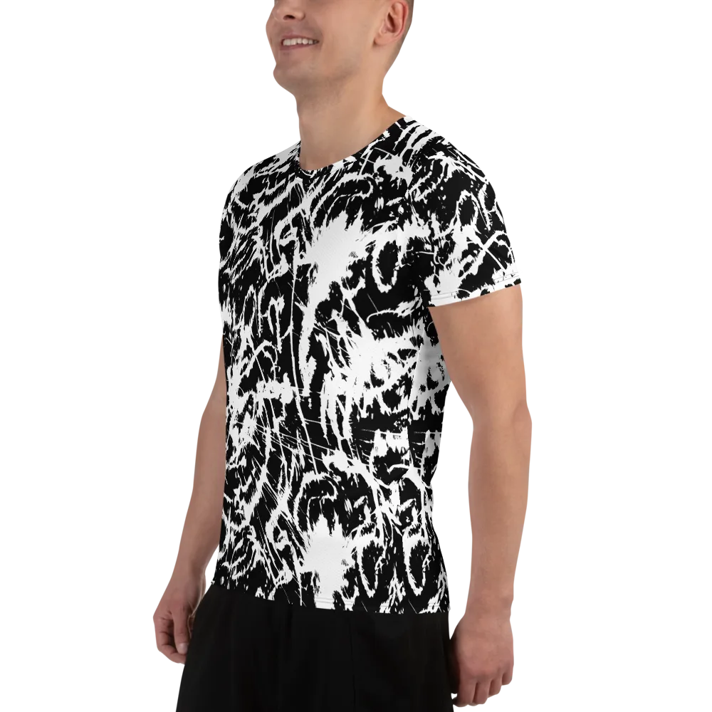 Monochrome Wild on Men's Athletic T-Shirt — Left