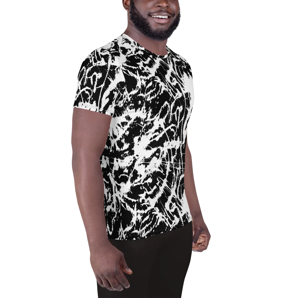 Monochrome Wild on Men's Athletic T-Shirt — Right