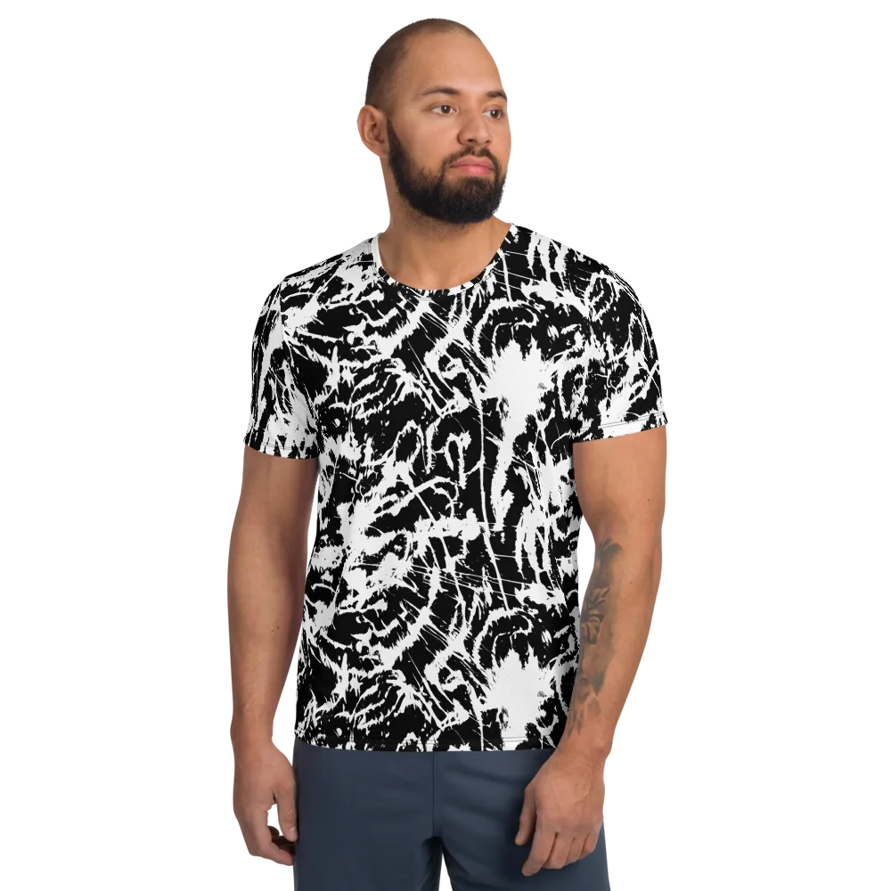 Monochrome Wild on Men's Athletic T-Shirt — Front