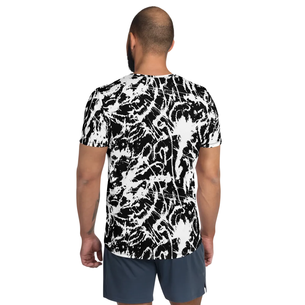 Monochrome Wild on Men's Athletic T-Shirt — Back