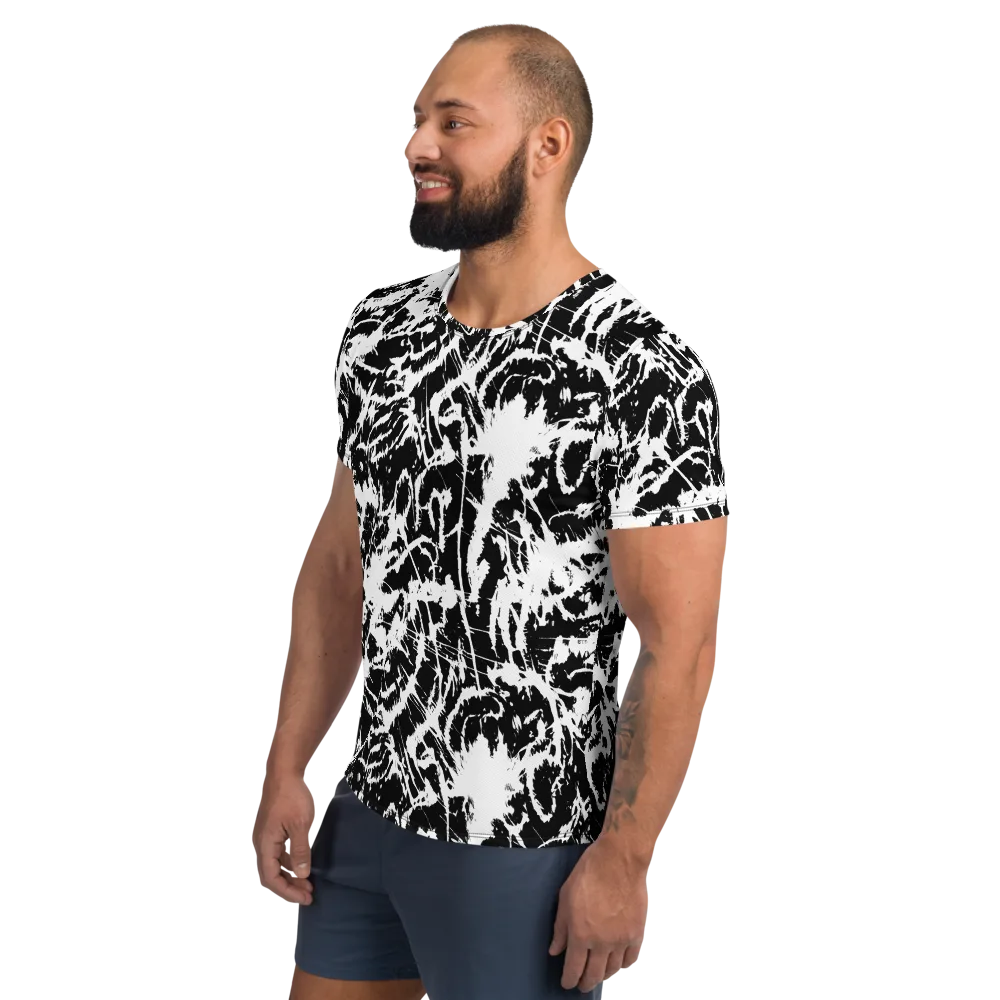 Monochrome Wild on Men's Athletic T-Shirt — Left