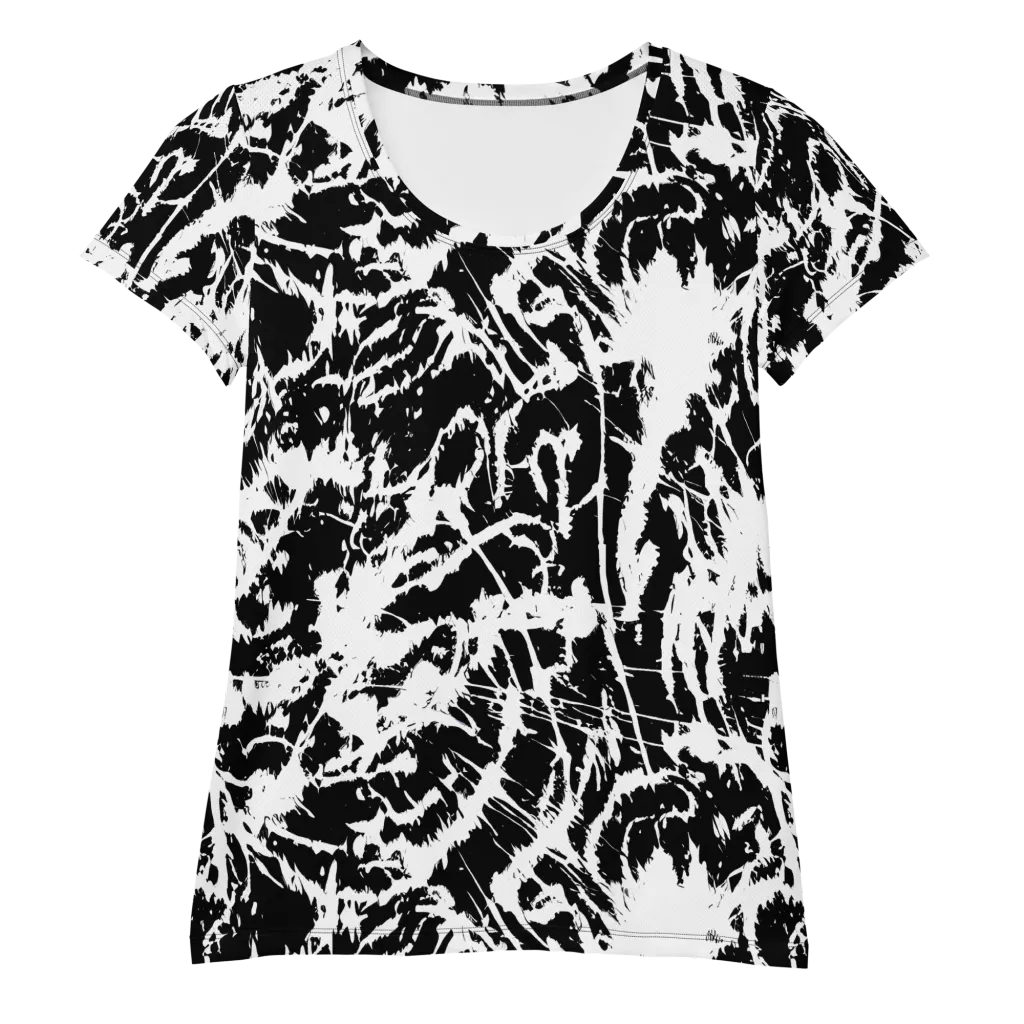 Monochrome Wild on Women's Athletic T-Shirt — Front