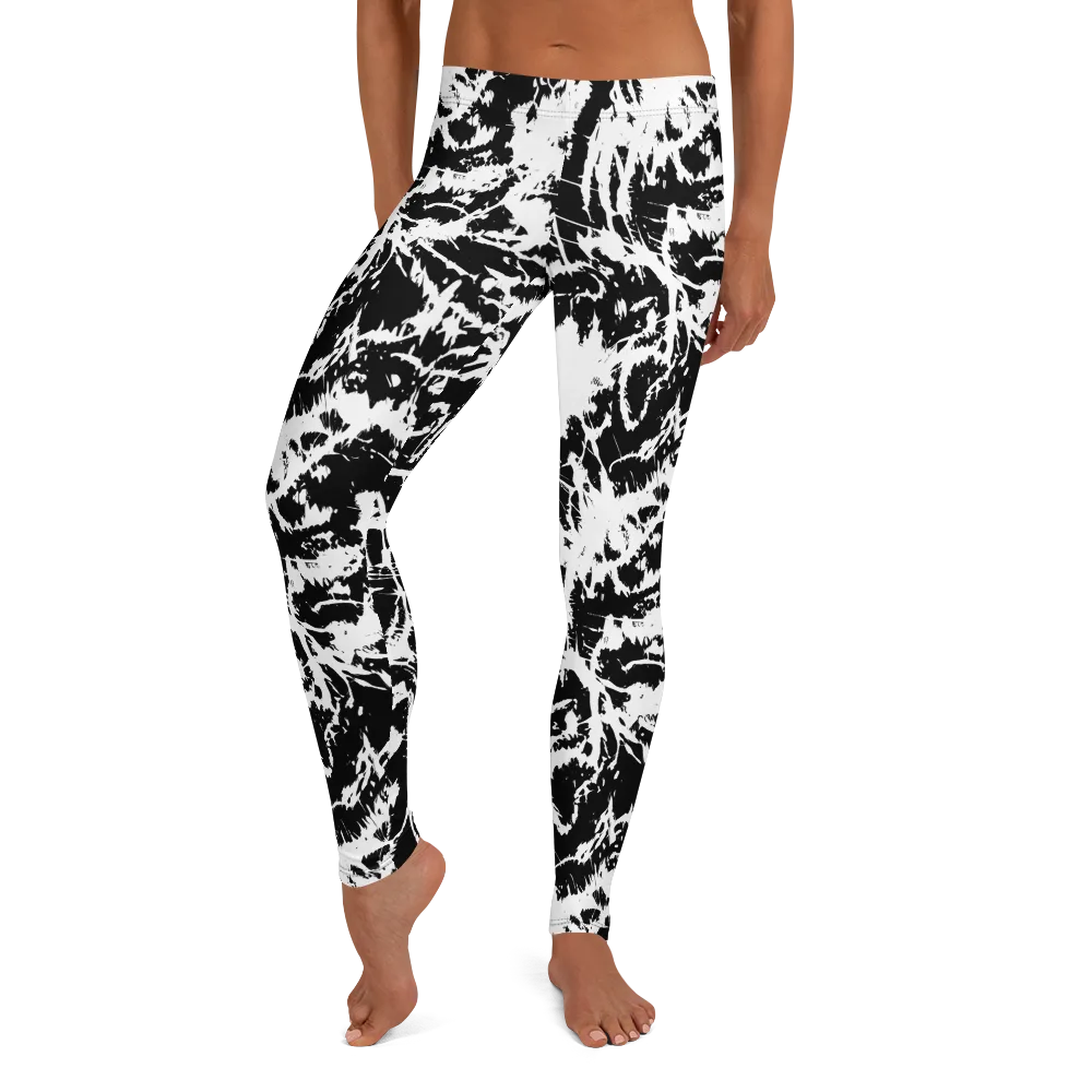 Monochrome Wild on Leggings — Front