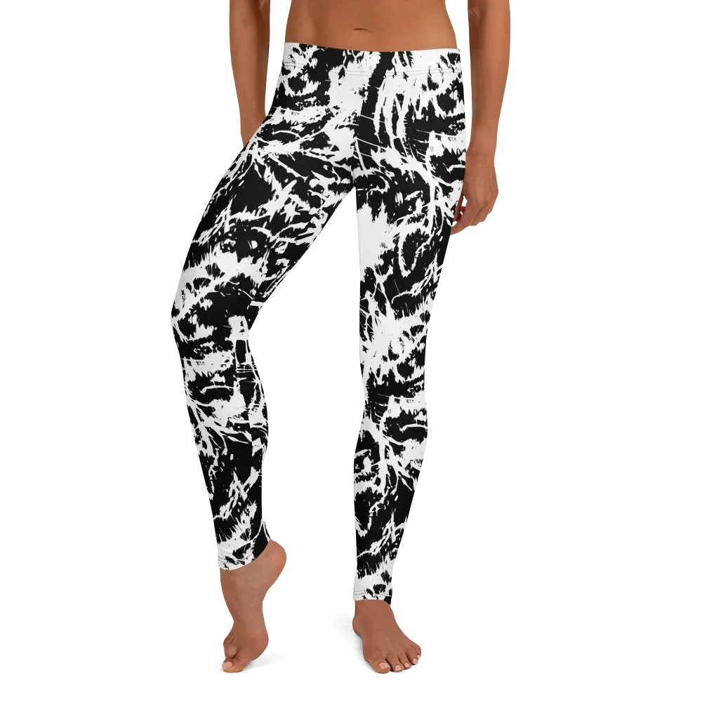 Monochrome Wild on Leggings — Front