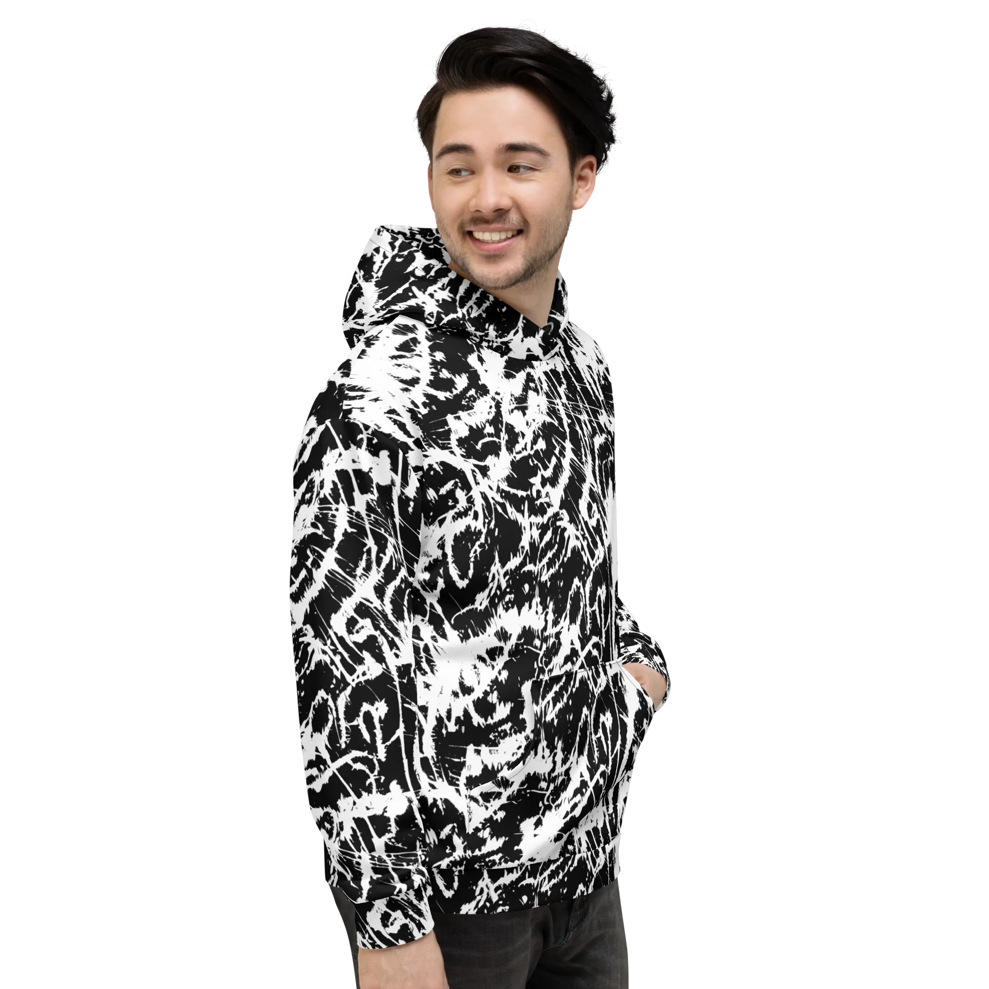 Monochrome Wild on Hoodie — Right
