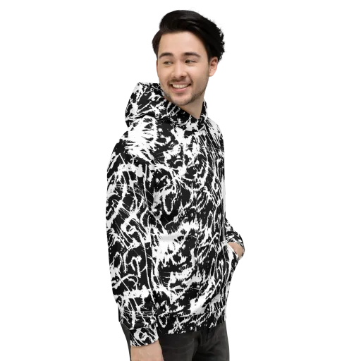 Monochrome Wild on a Hoodie