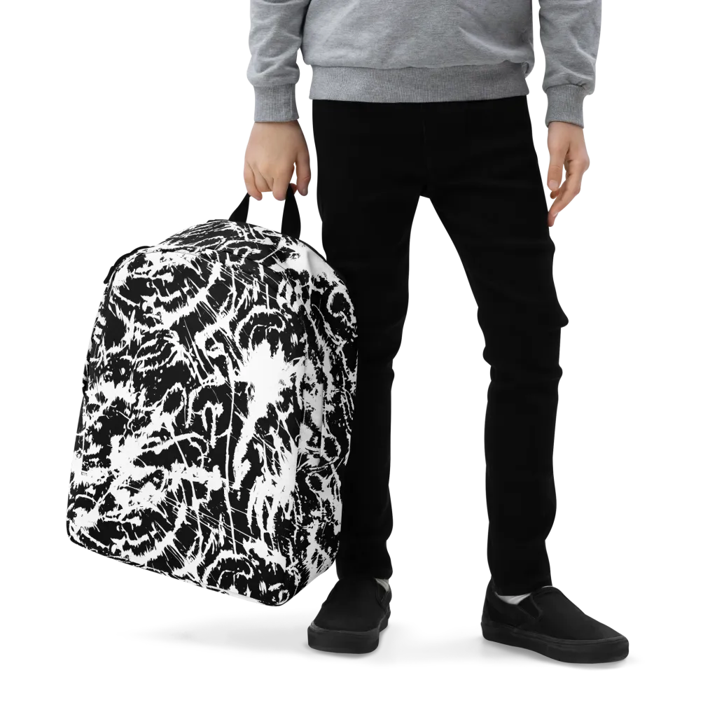 Monochrome Wild on Minimalist Backpack — Zoomed-in