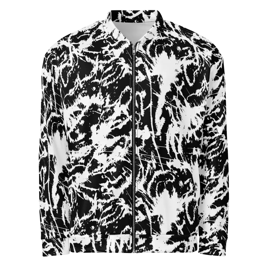 Monochrome Wild on Bomber Jacket — Front