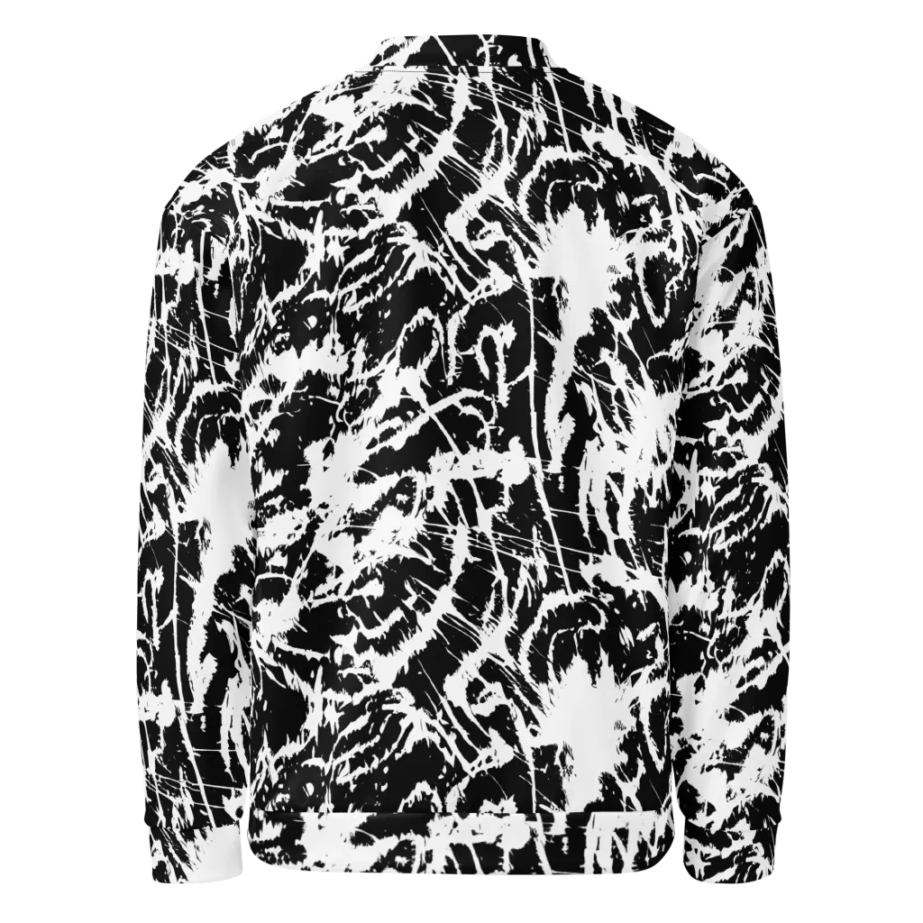 Monochrome Wild on Bomber Jacket — Back
