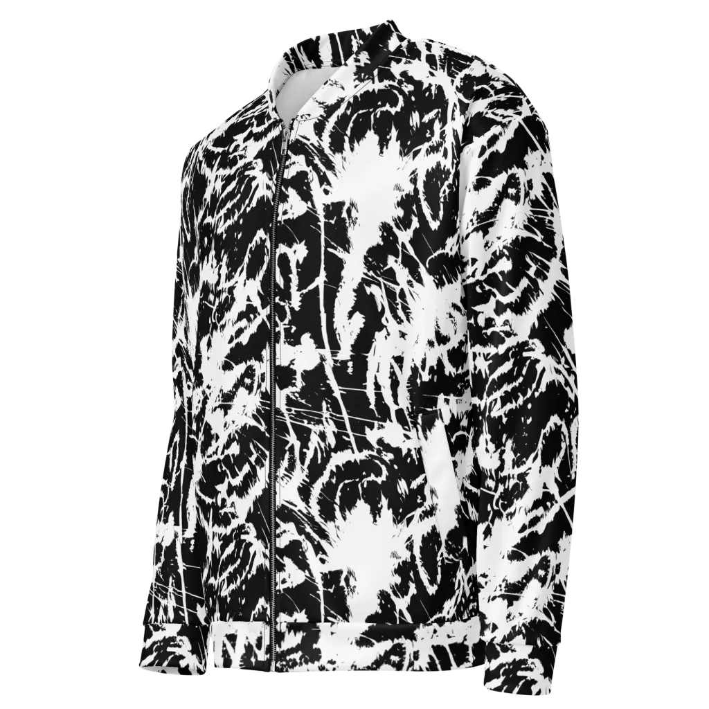 Monochrome Wild on Bomber Jacket — Left Front