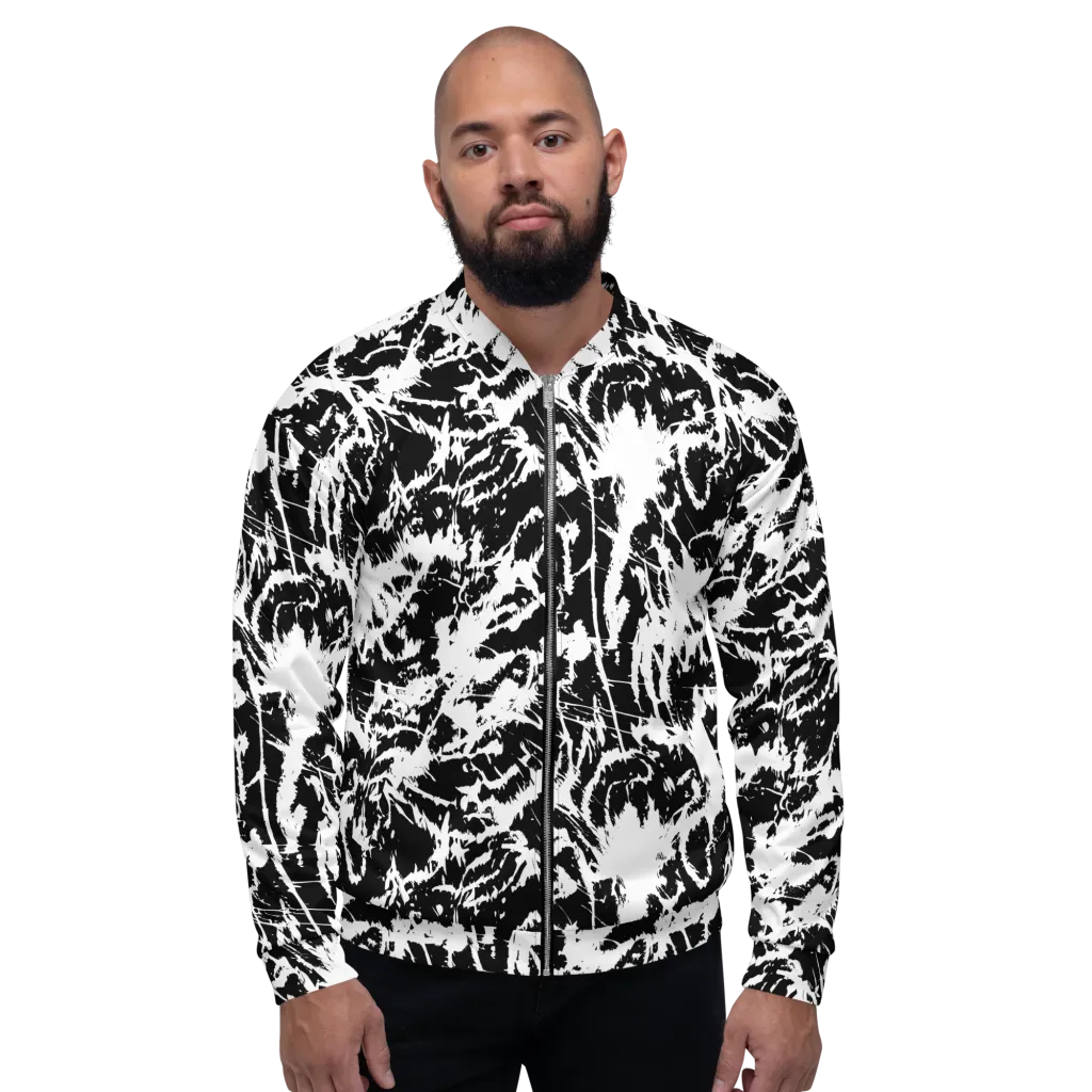 Monochrome Wild on Bomber Jacket — Front