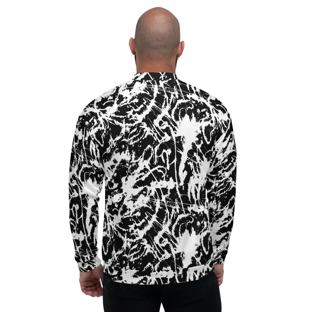 Monochrome Wild on Bomber Jacket — Back