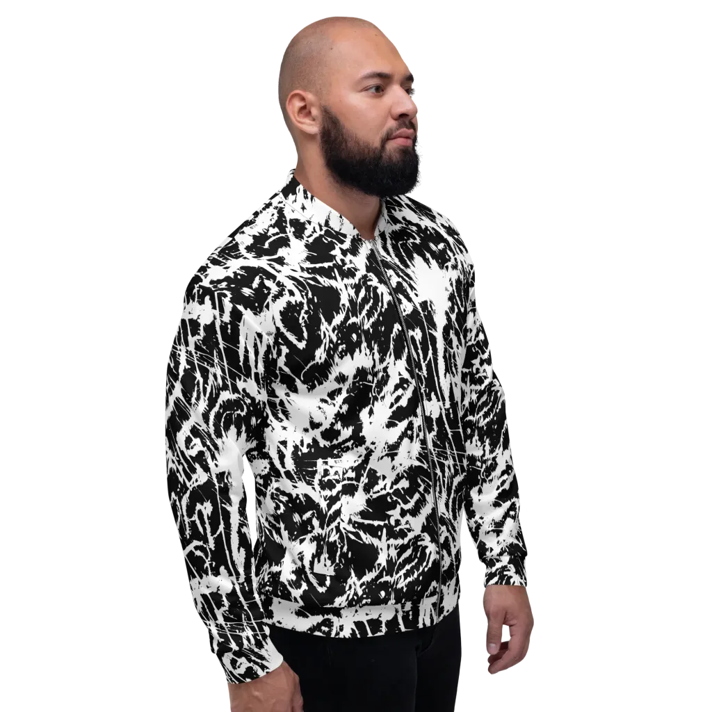 Monochrome Wild on Bomber Jacket — Right