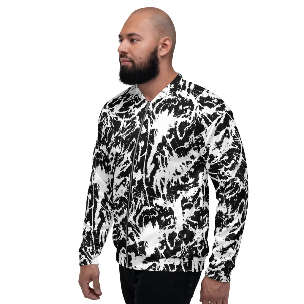 Monochrome Wild on Bomber Jacket — Left
