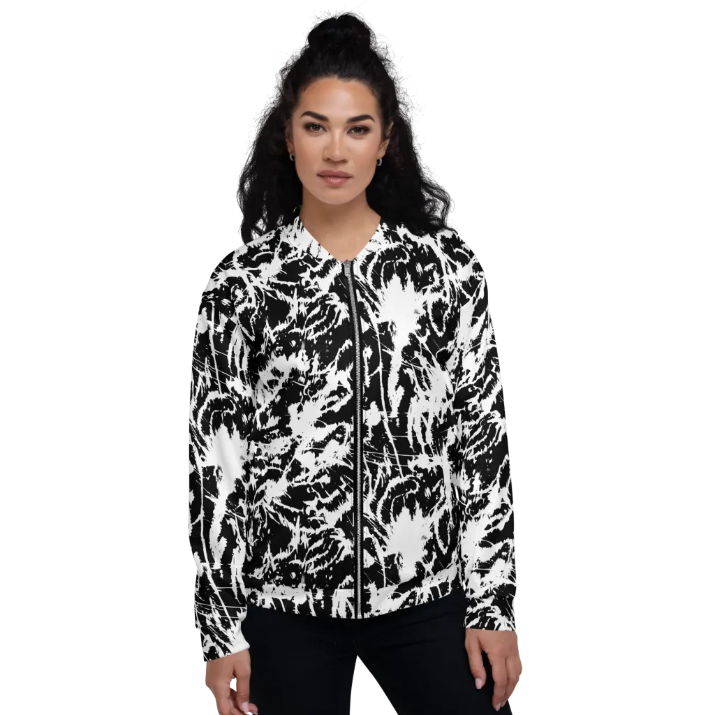 Monochrome Wild on Bomber Jacket — Front