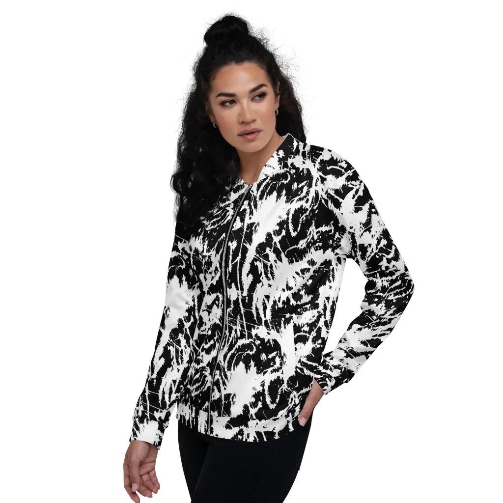 Monochrome Wild on Bomber Jacket — Left