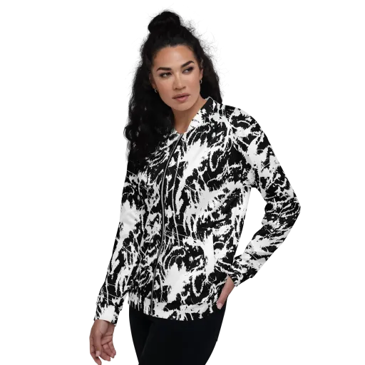 Monochrome Wild on a Bomber Jacket