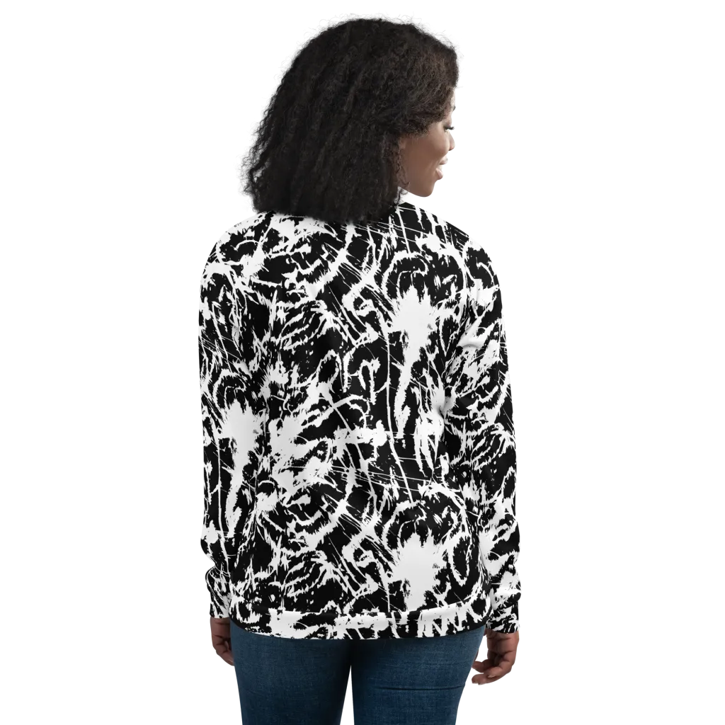 Monochrome Wild on Bomber Jacket — Back