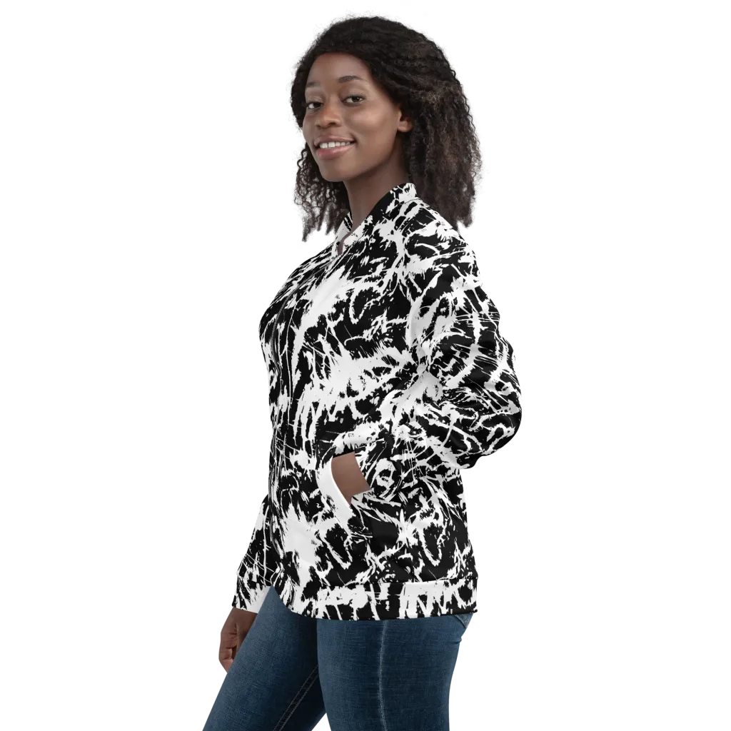 Monochrome Wild on Bomber Jacket — Left