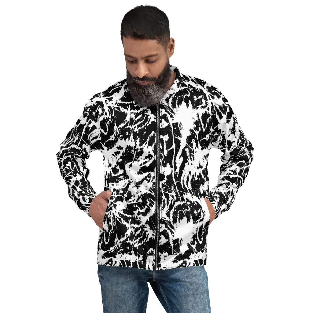 Monochrome Wild on Bomber Jacket — Front